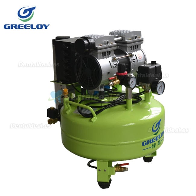 Greeloy® 600W Compresor de aire dental sin aceite con secador GA-61Y
